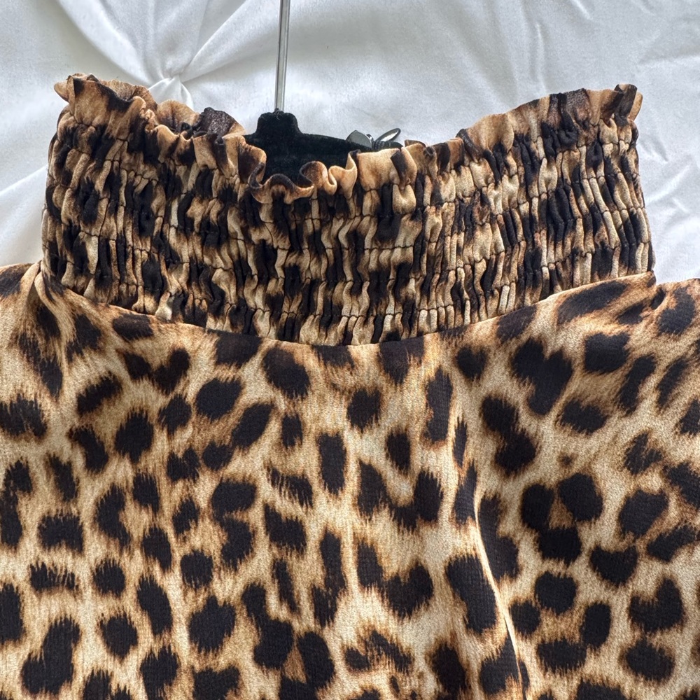 💥💥SOLD💥NWT Zara Long Sleeve Mock Neck Leopard - Picture 11 of 14